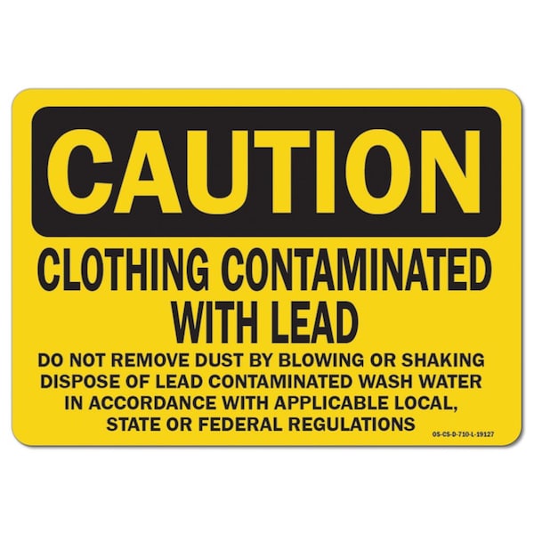 OSHA Caution, 3.5" Height, 5" Width, Decal, OS-CS-D-35-L-19127-10PK